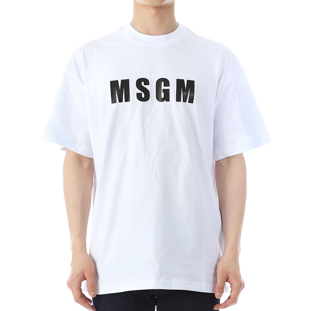 MSGM 로고 오버핏 반팔 티셔츠 3440MM163 01톰브라운,몽클레어