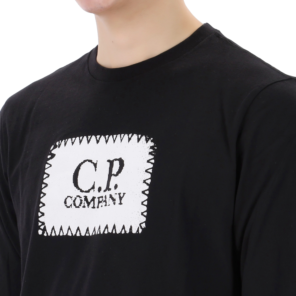 24SS CP컴퍼니 로고 프린트 코튼 티셔츠 16CMTS265A 999톰브라운,몽클레어
