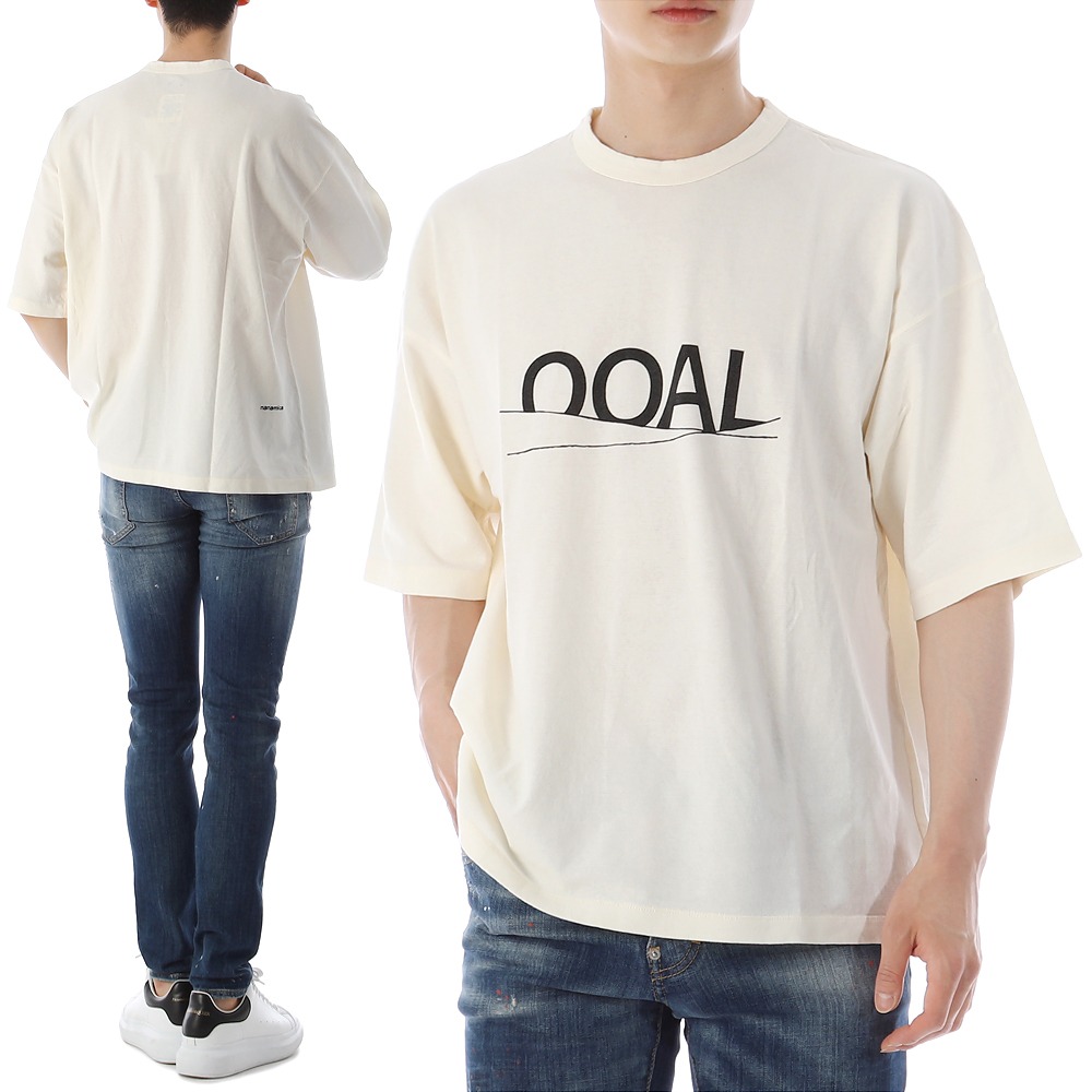 나나미카 OOAL 로고 오버핏 반팔 티셔츠 SUSHS348E ECRU톰브라운,몽클레어
