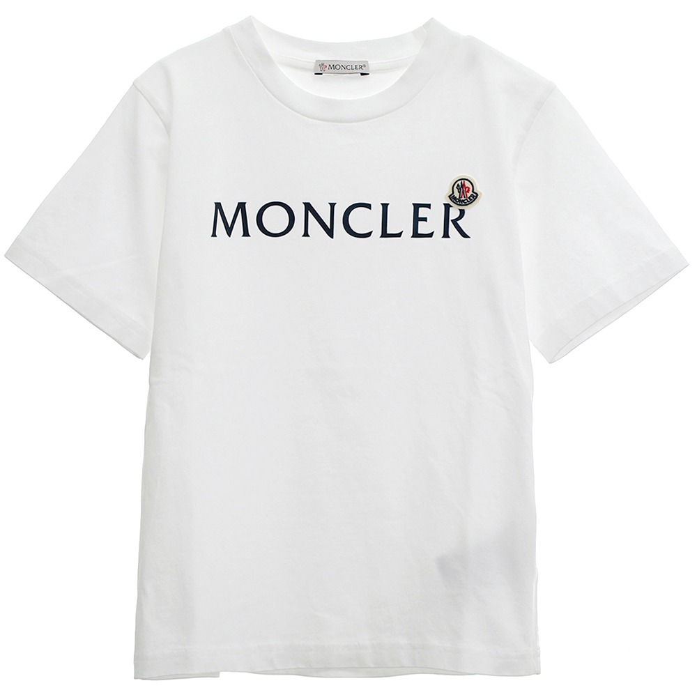 [성인착용가능] 23SS 몽클레어 주니어 공용 로고 패치 반팔 티셔츠 8C00022 002톰브라운,몽클레어