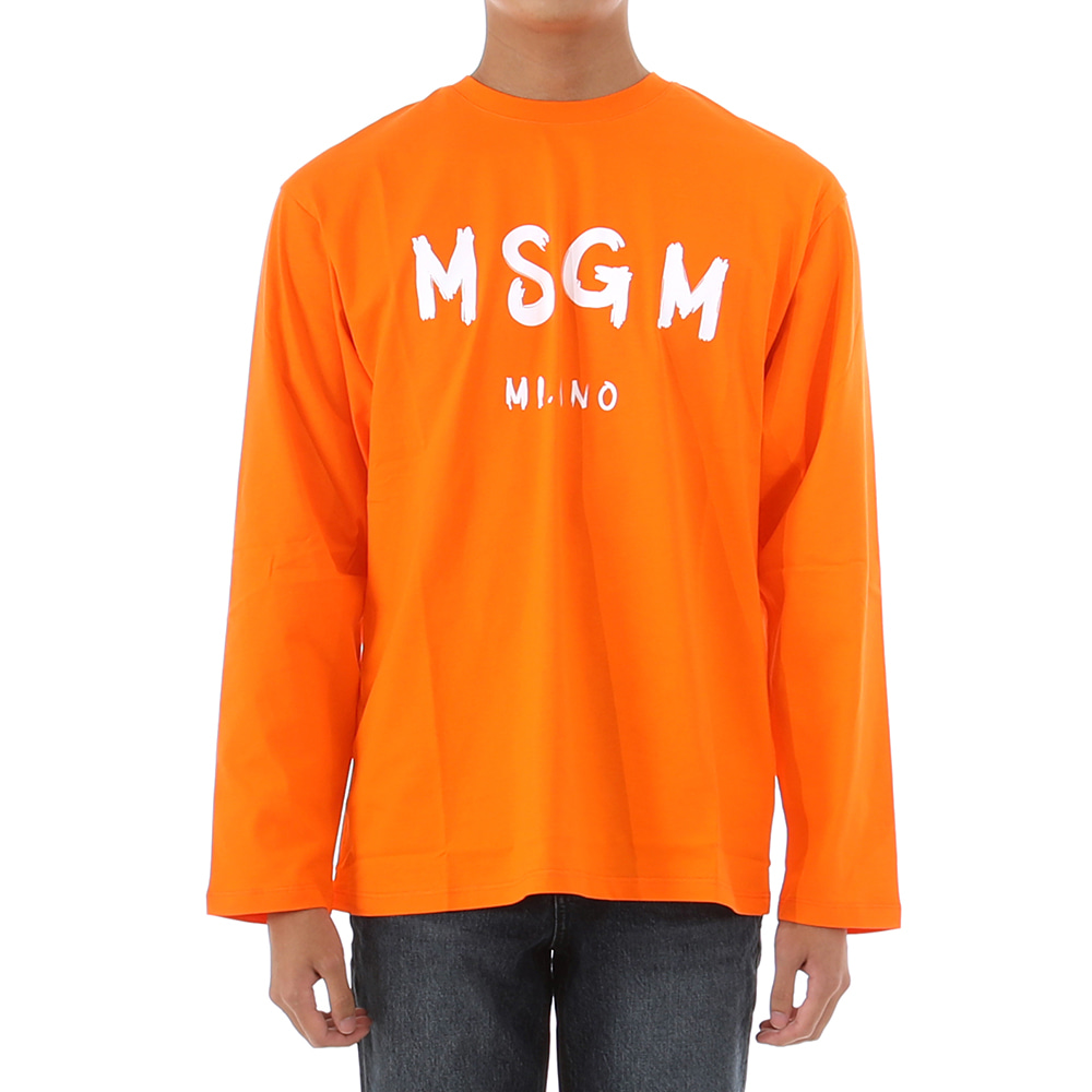 MSGM 브러시드 로고 티셔츠 3340MM511 10