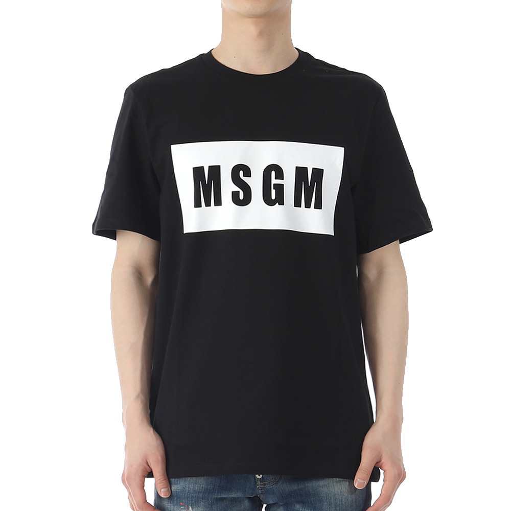 23SS MSGM 박스 로고 반팔 티셔츠 2000MM520 99