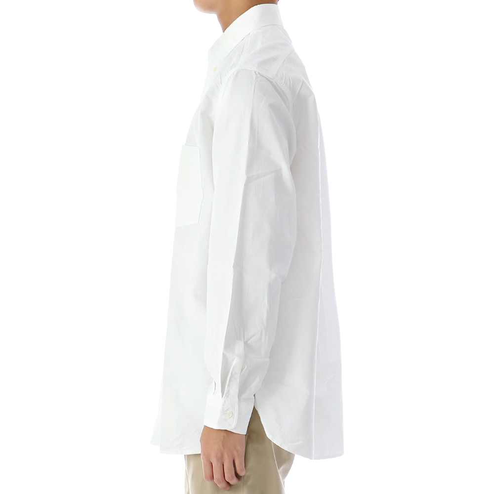 23SS 나나미카 로고 자수 버튼 다운 윈드 셔츠 SUGS302E WHITE